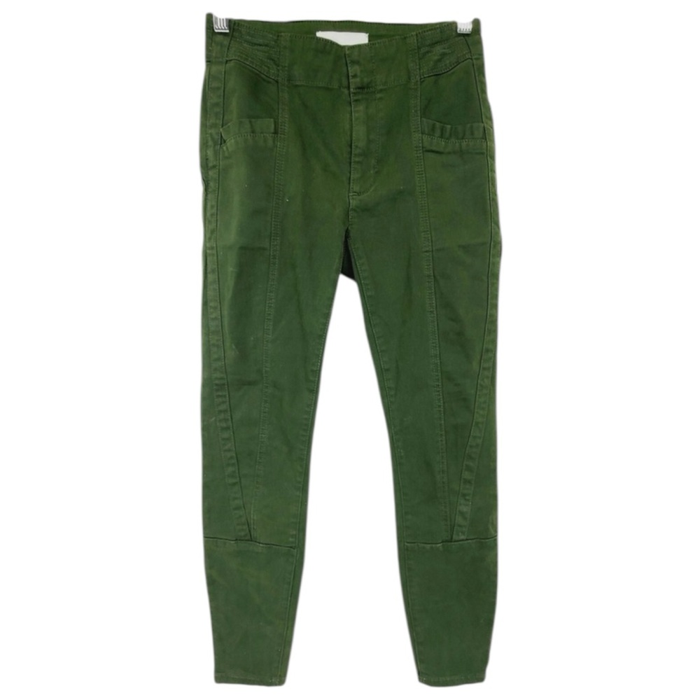 Anthropologie Forest Green Trousers Size 27